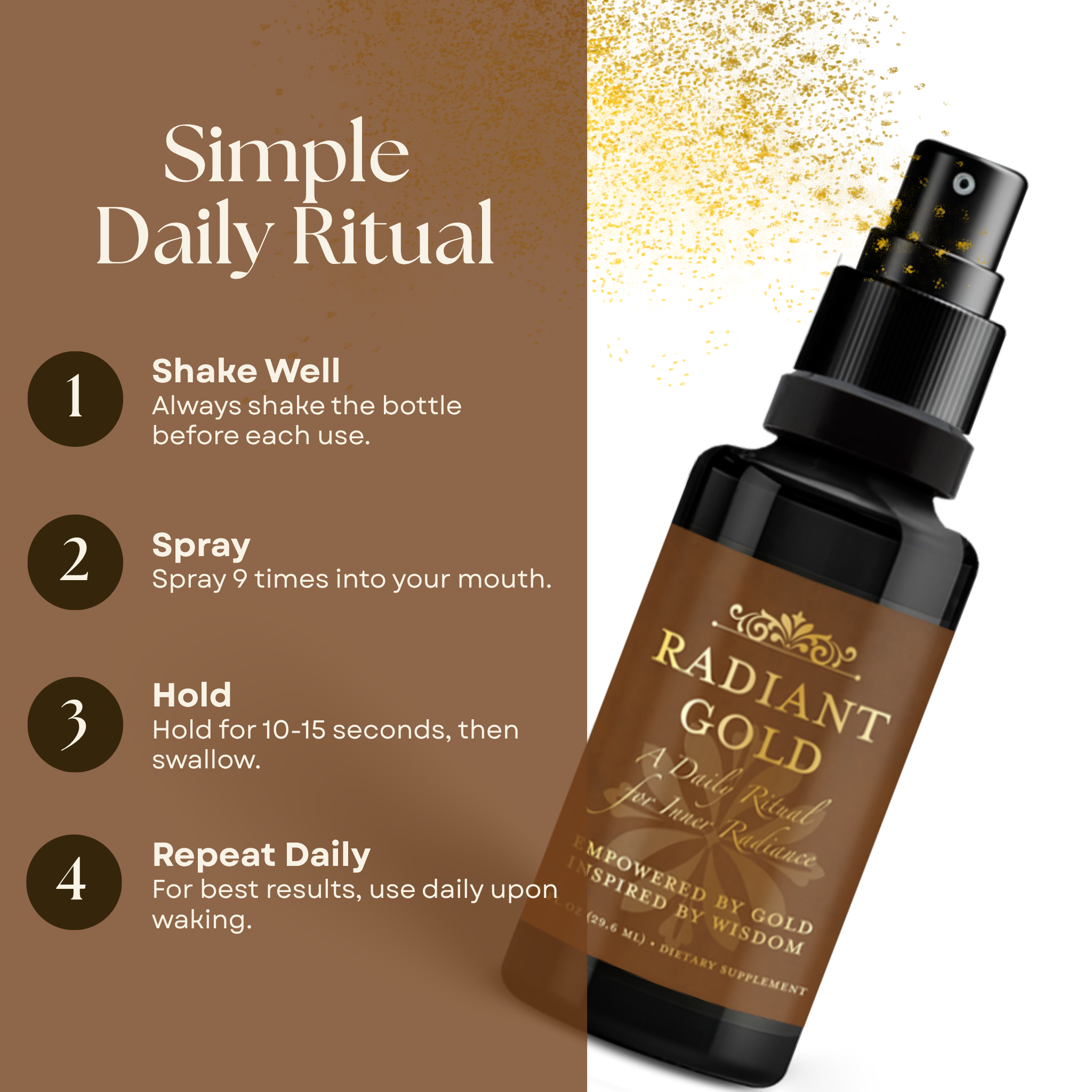 Radiant Gold — Biophotonic Liquid Gold for Energy, Focus & Vitality